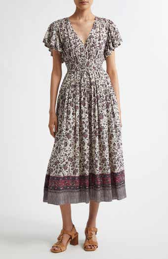 Ulla Johnson Lyria Floral Cotton Blend Midi Dress