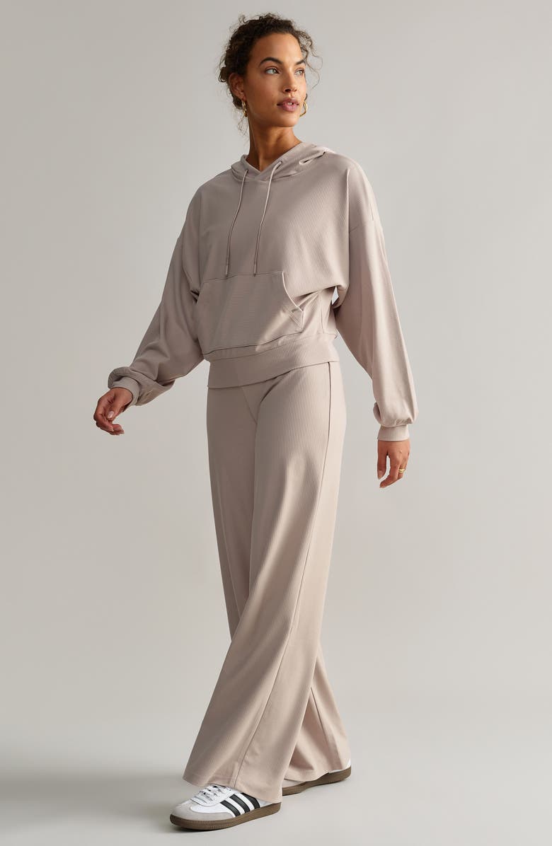 Rhone Ripple Wide Leg Sweatpants, Alternate, color, Taupe