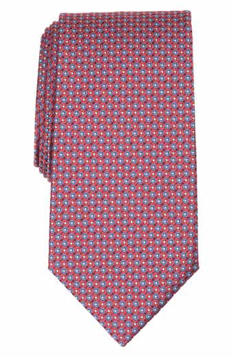 Geometric Grid Silk Blend Tie