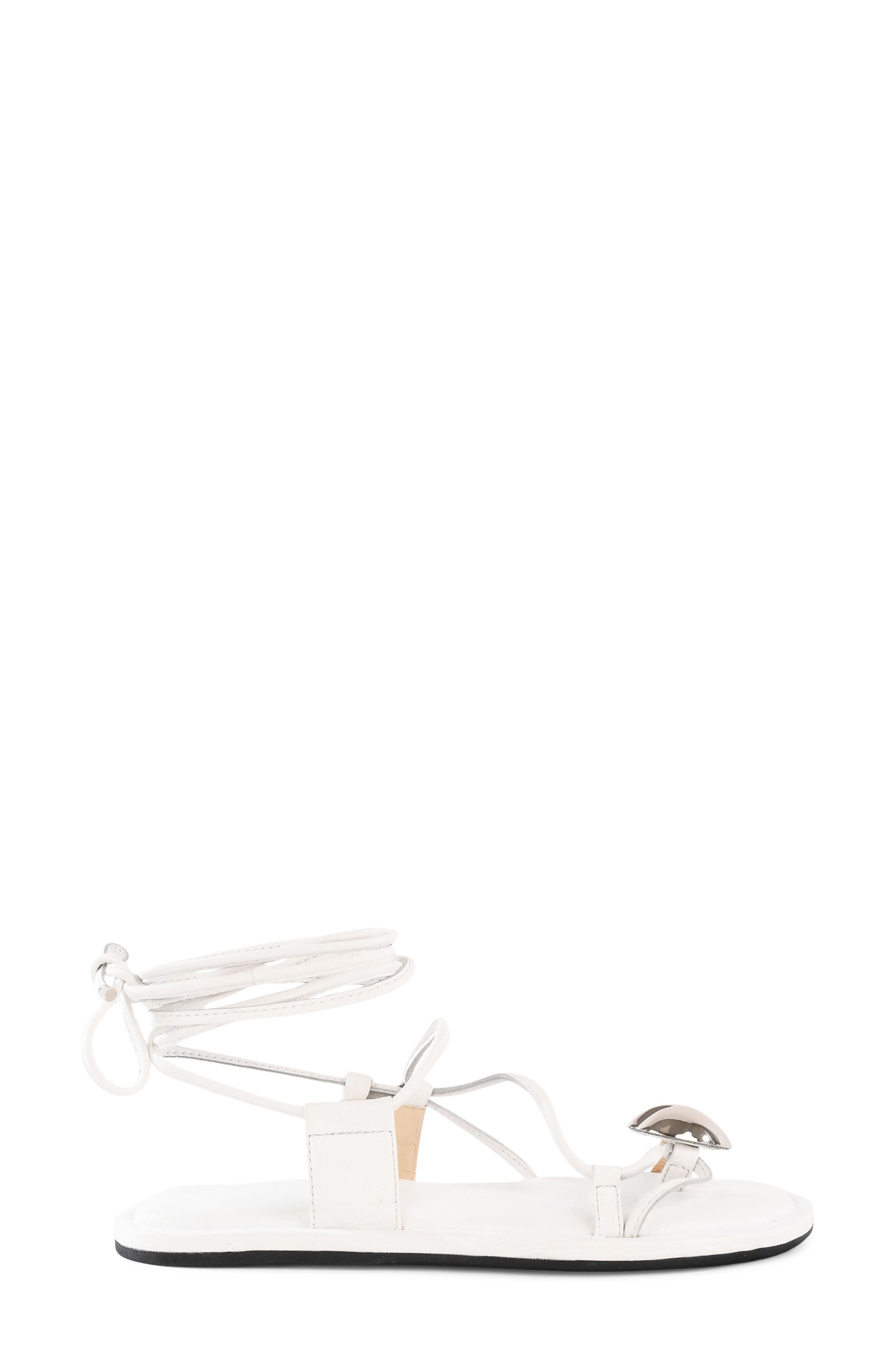 Take You There Ankle Wrap Sandal, Alternate, color, WHITE