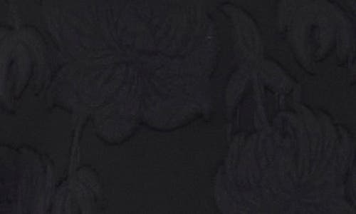 Vince Camuto Puff Sleeve Jacquard Chiffon Top In Rich Black