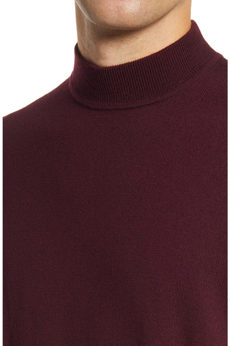 Washable Merino Wool Mock Neck, Alternate, color, BURGUNDY FUDGE