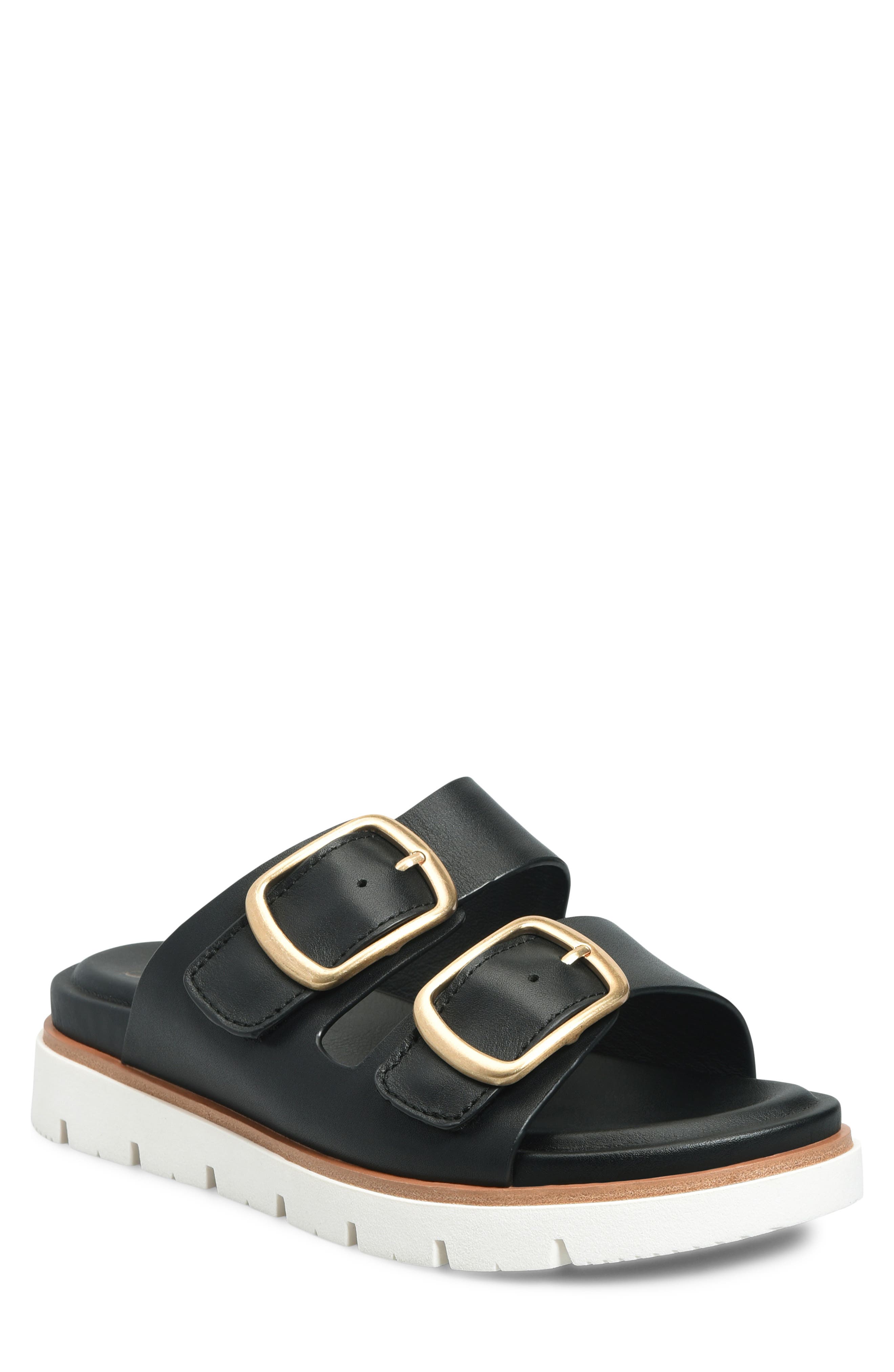 Söfft Gabby Platform Slide Sandal, Main, color, Black