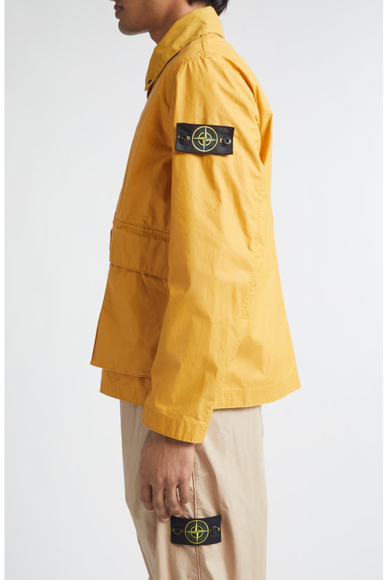 Coated Twill Jacket, Alternate, color, MUSTARD
