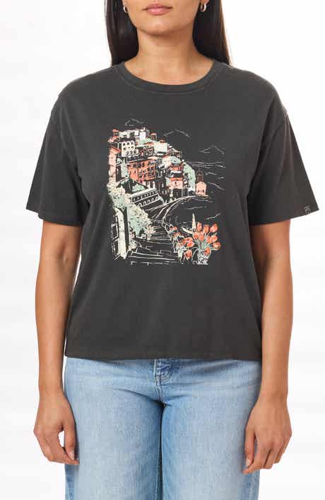 C & C California Toni Boxy Cotton Crop Tee