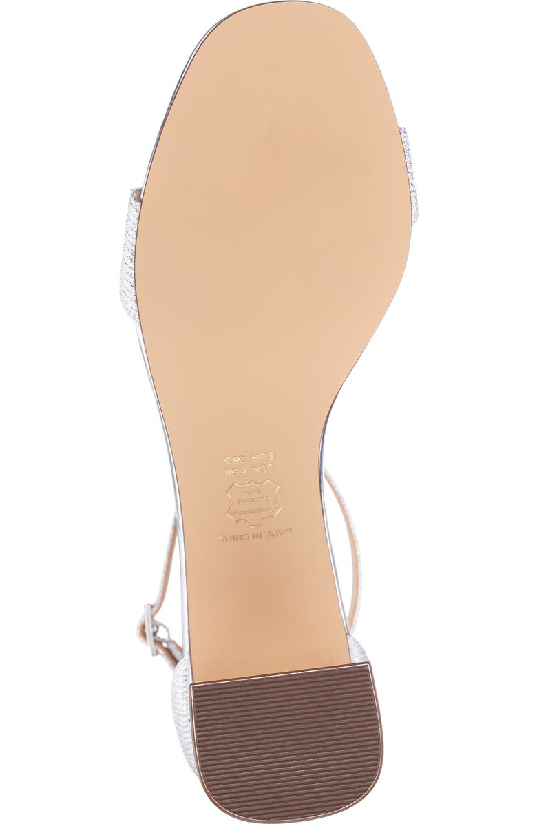 Nina Bia Ankle Strap Sandal, Alternate, color, Silver