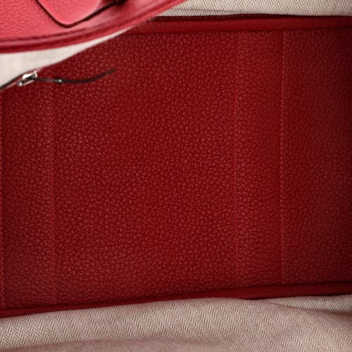 Pre-owned Hermes  Hermes Garden Party Tote Leather 36 In Red