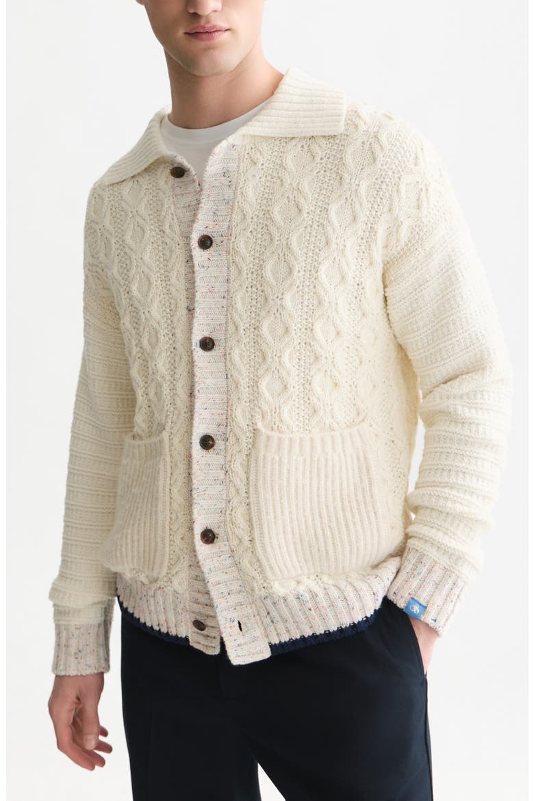 Loose Fit Multi-Yarn Cardigan, Main, color, EGGNOG