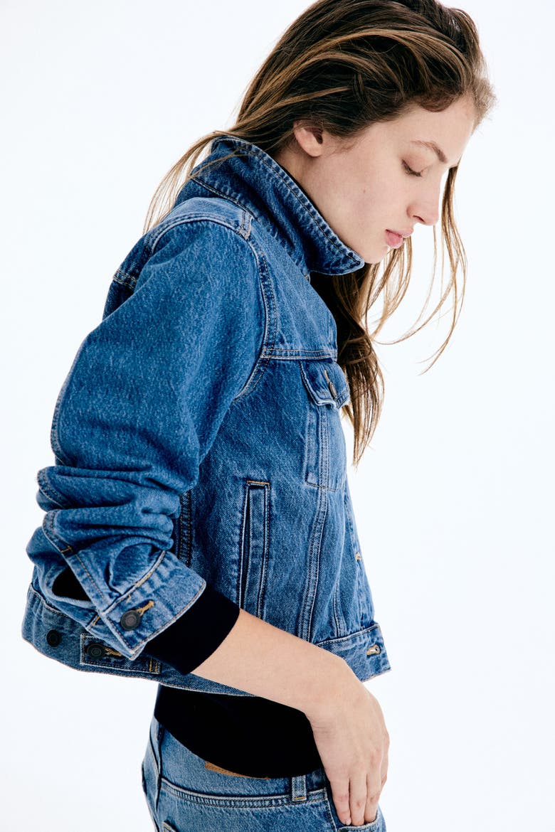 Denim Jacket, Alternate, color, Denim blue