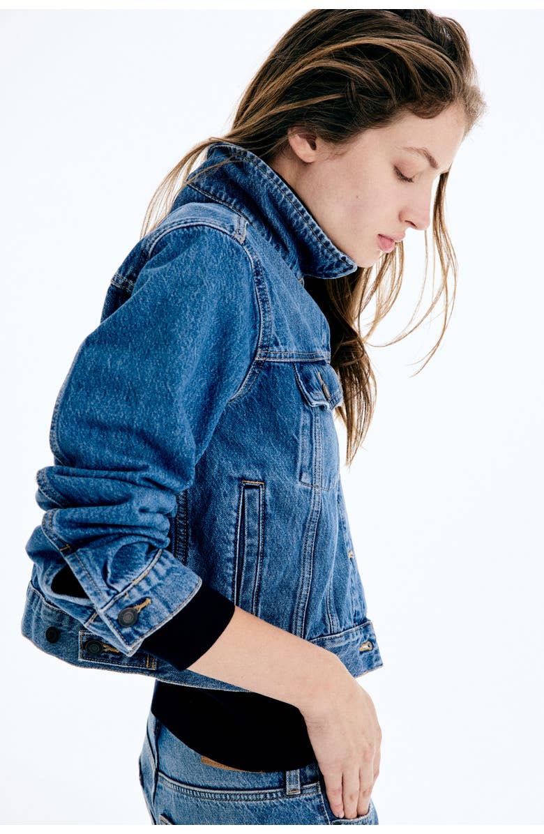 H&M Denim Jacket, Alternate, color, Denim Blue