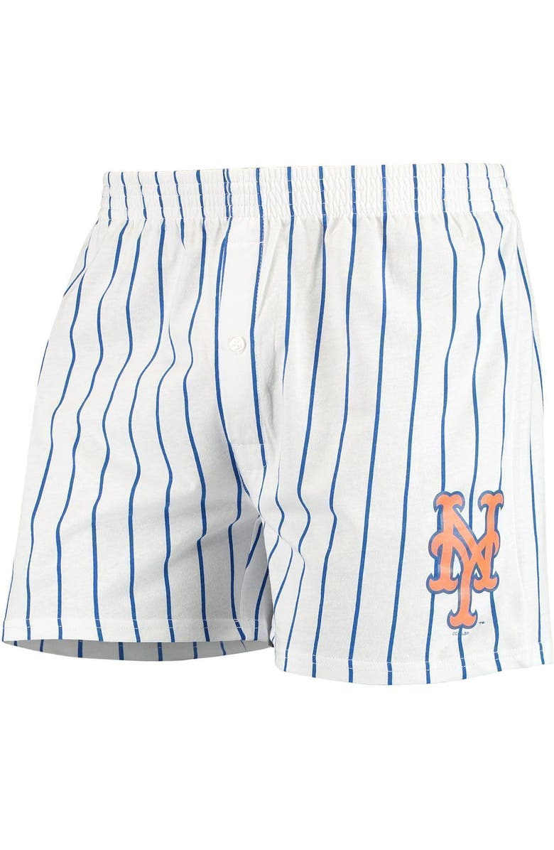 CONCEPTS SPORT Men's Concepts Sport White New York Mets Vigor Boxer Shorts, Alternate, color,