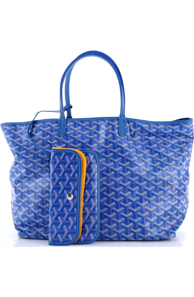Pre-Owned Goyard Saint Louis Tote Coated Canvas PM, Alternate, color, Blue