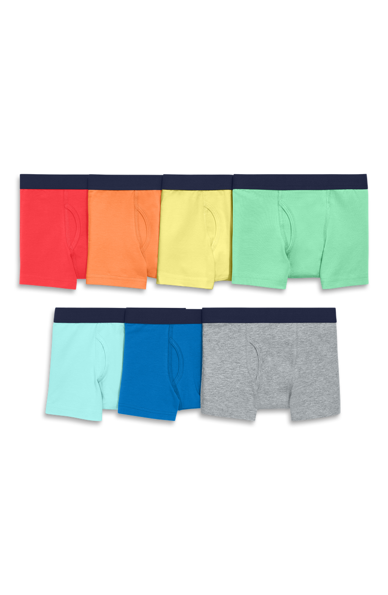 Primary Kids Boxer 7-Pack, Main, color, Rainbow Solid Mix