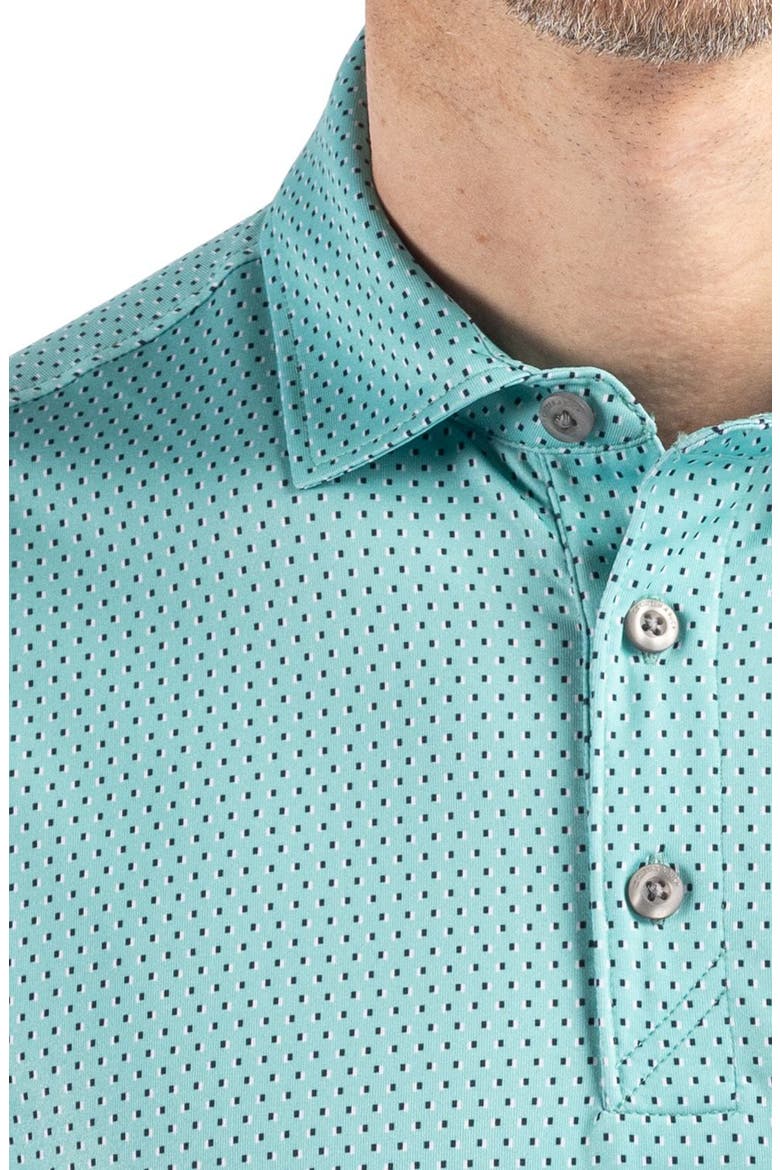Pike Shadow Check Print Polo, Alternate, color, FRESH MINT