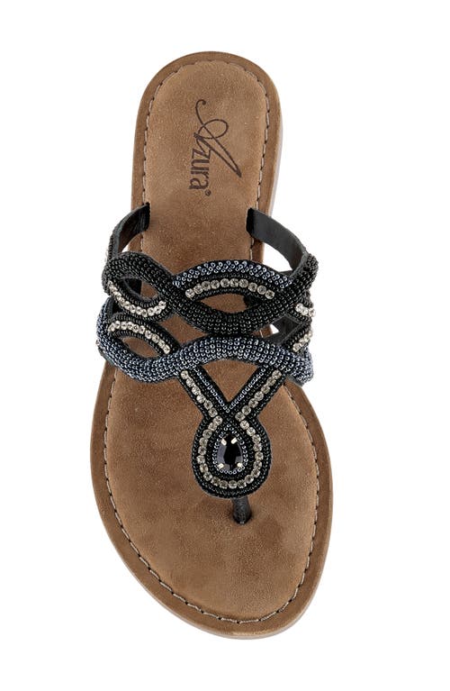 Azura By Spring Step Kaa Flip Flop In Black Multi