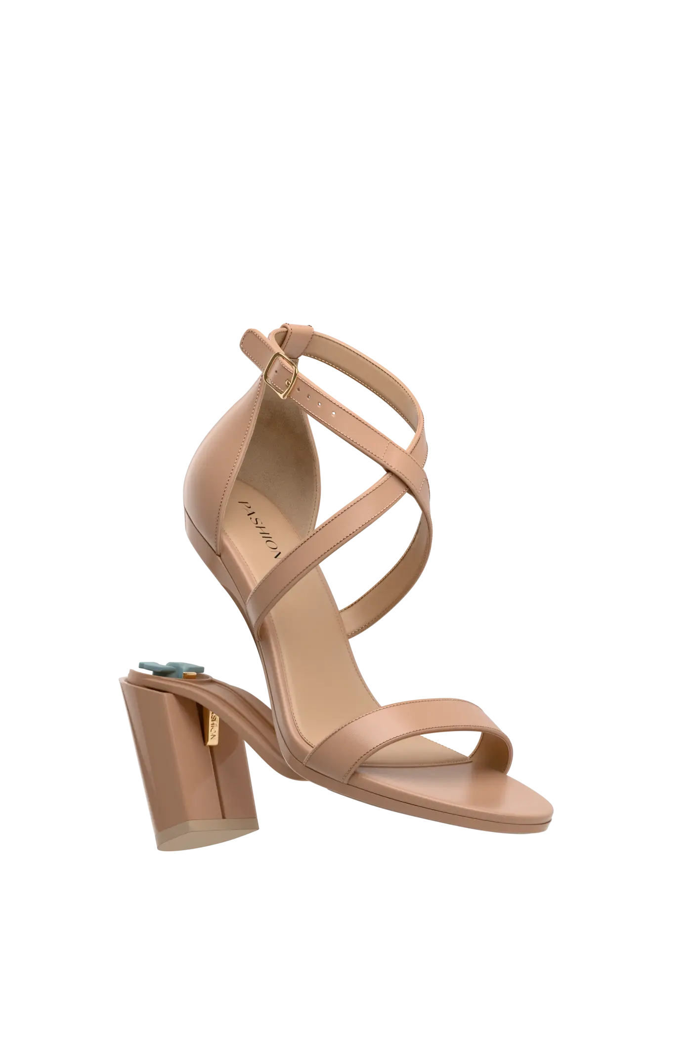 Pashion Footwear The Sandal 4" Block Convertible Heel, Alternate, color, Latte Leather