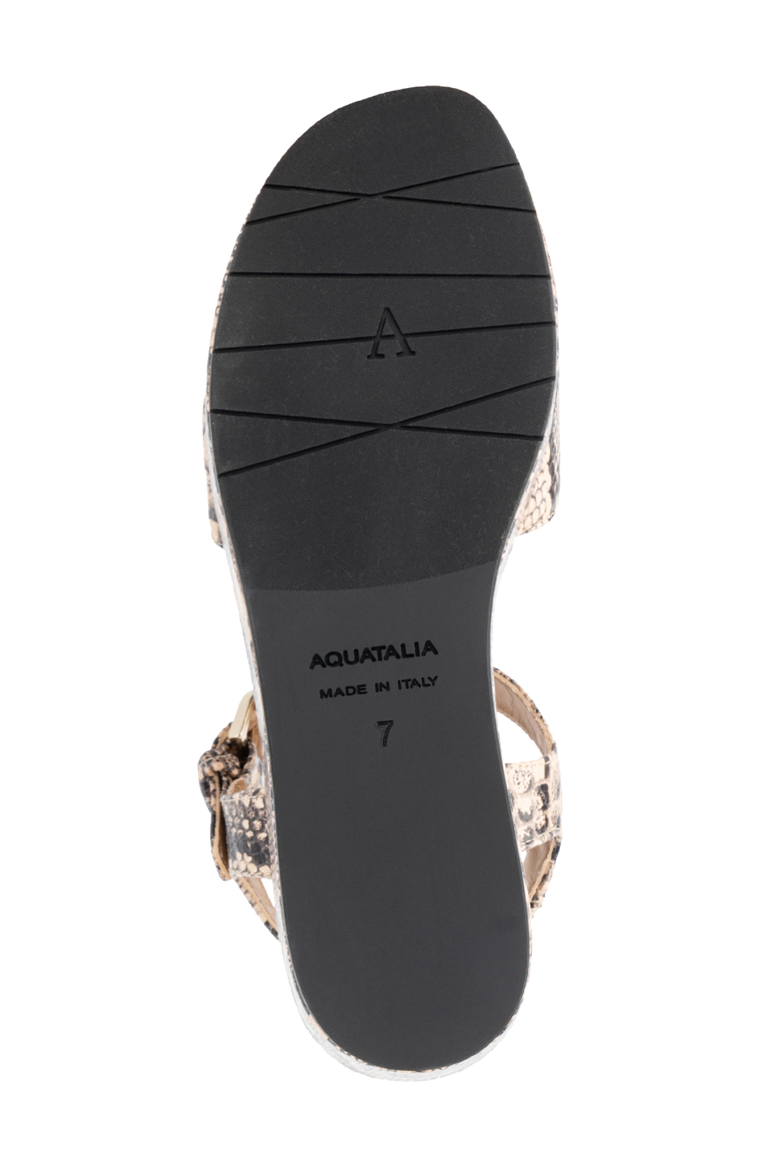 Aquatalia Dinah Water Repellent Ankle Strap Platform Wedge Sandal, Alternate, color, 