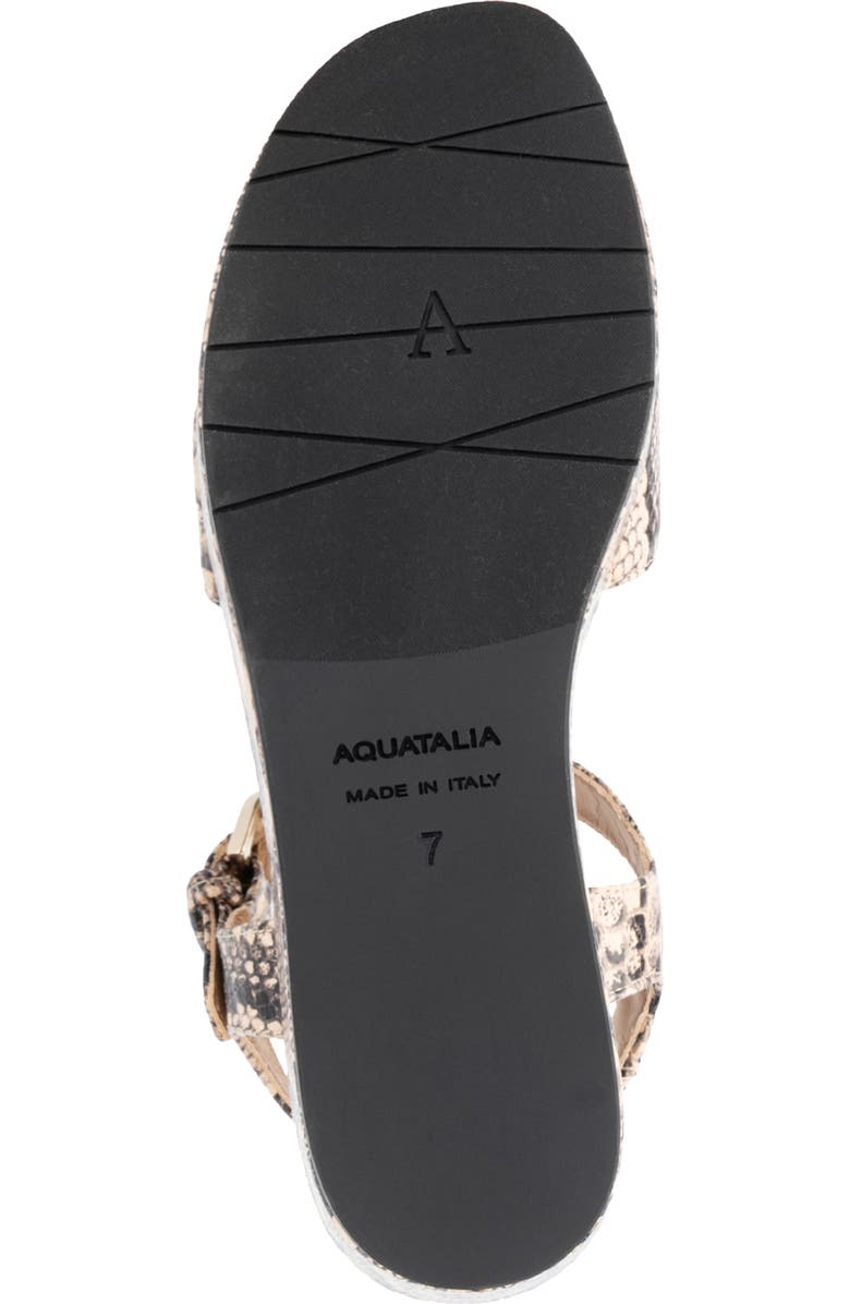 Aquatalia Dinah Water Repellent Ankle Strap Platform Wedge Sandal, Alternate, color,
