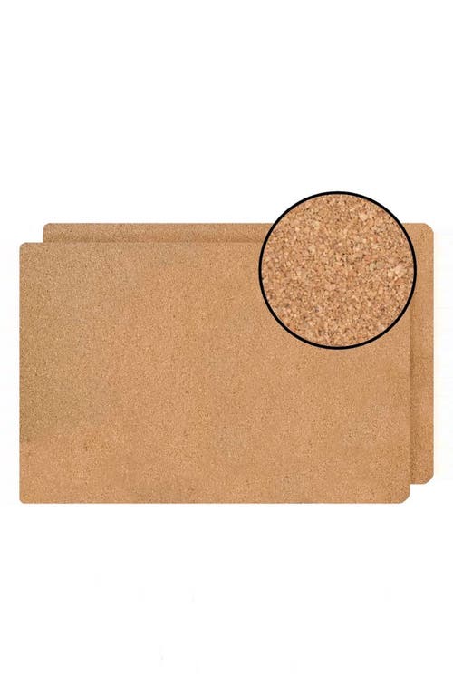 Dainty Home Set Of 2 Cork Vinyl Placemats In Rose Gold
