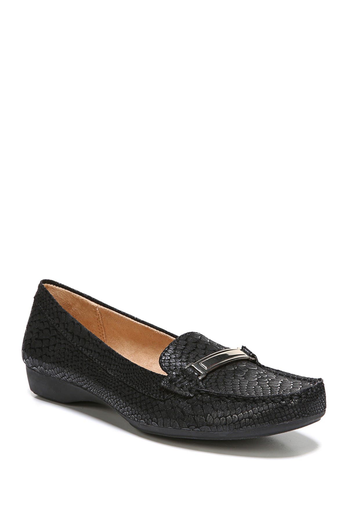Naturalizer Gadget Snake Embossed Leather Bit Loafer - Wide Width Available, Main, color, 