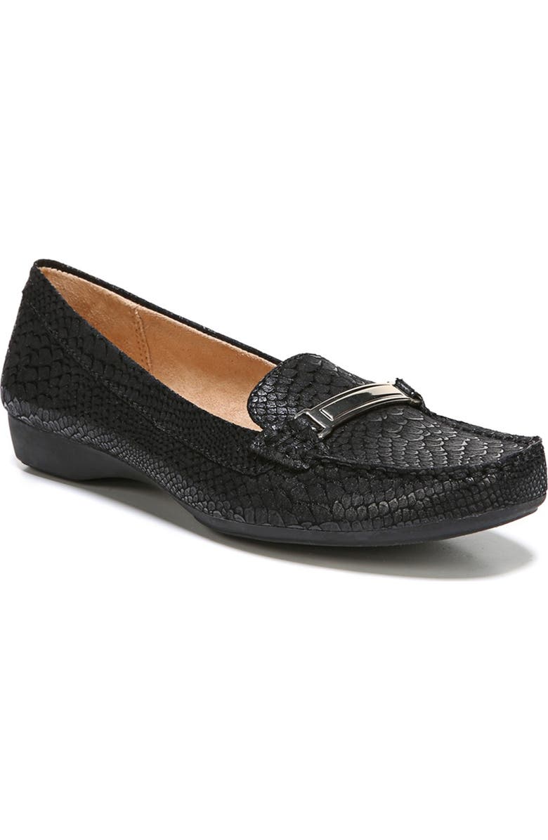 Naturalizer Gadget Snake Embossed Leather Bit Loafer - Wide Width Available, Main, color,