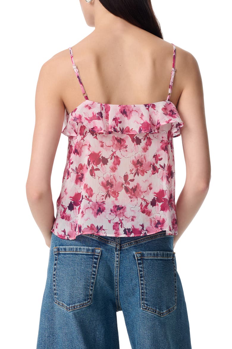 Justine Cascading Ruffle Chiffon Camisole, Alternate, color, HEAVENLY PINK ROSE B