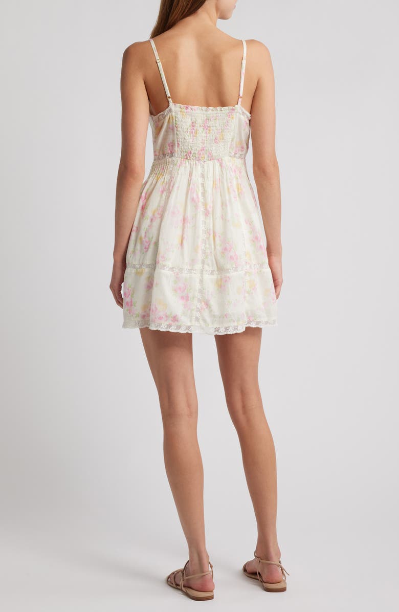 LoveShackFancy Docila Minidress, Alternate, color, White Peach