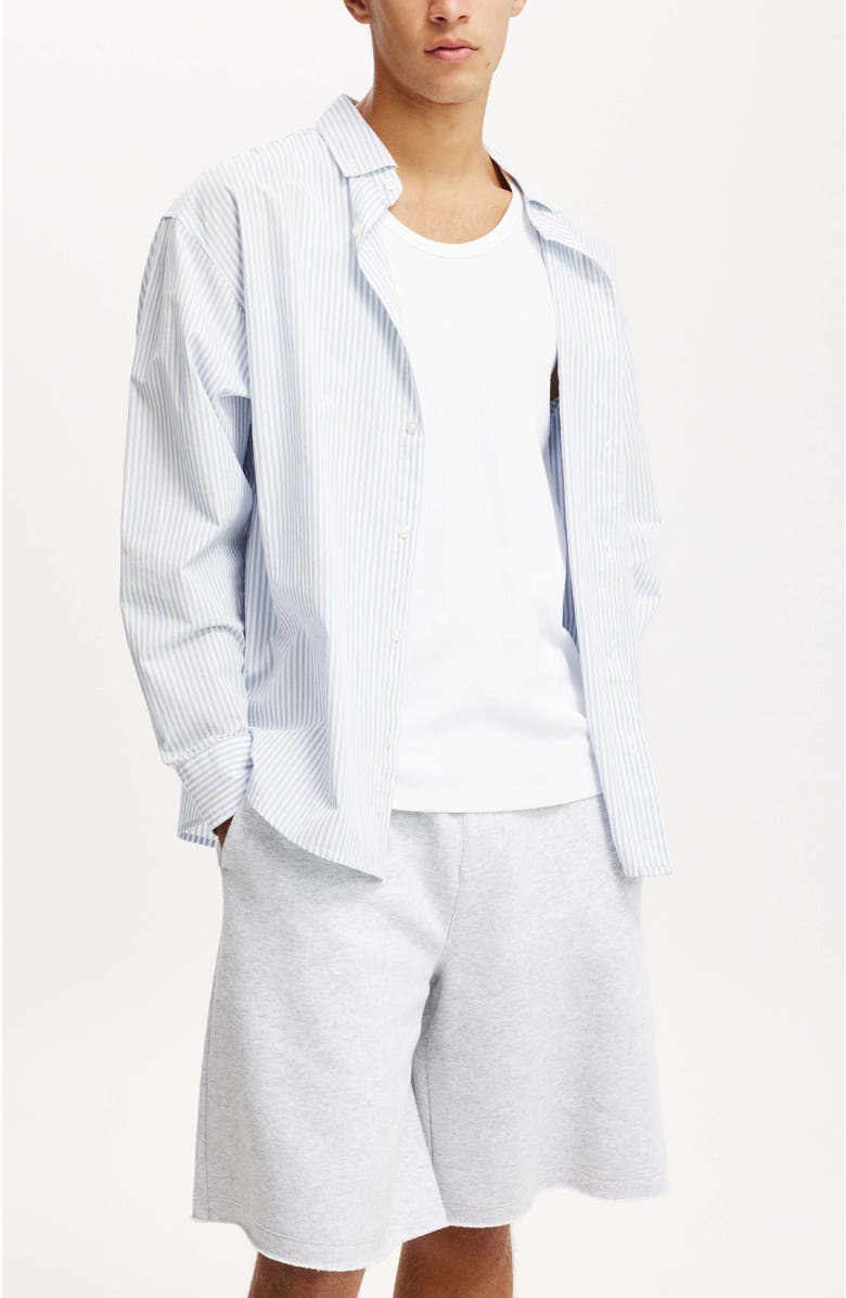 Cotton On Men's Super Baggy Fleece Short, Alternate, color, Grey Marle