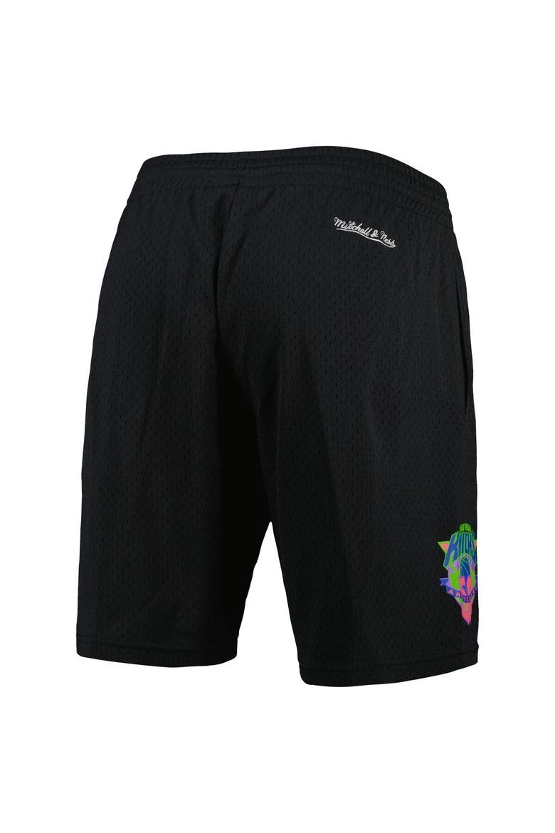 Men's Mitchell & Ness Black New York Knicks Hardwood Classics Color Bomb Energy Shorts, Alternate, color, Black