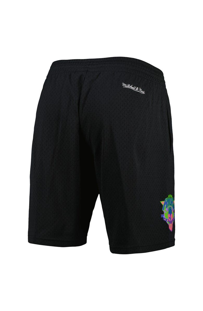 Mitchell & Ness Men's Mitchell & Ness Black New York Knicks Hardwood Classics Color Bomb Energy Shorts, Alternate, color, 
