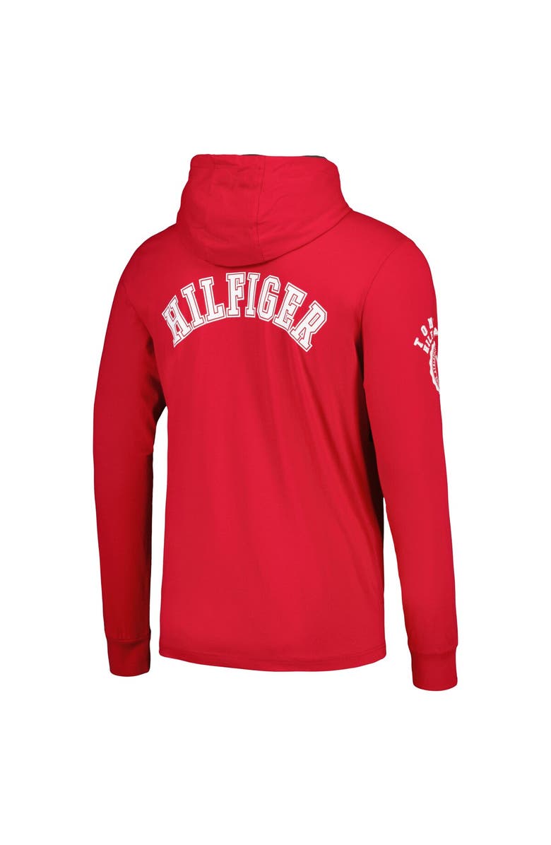 Tommy Hilfiger Men's Tommy Hilfiger Red Tampa Bay Buccaneers Morgan Long Sleeve Hoodie T-Shirt, Alternate, color, Red