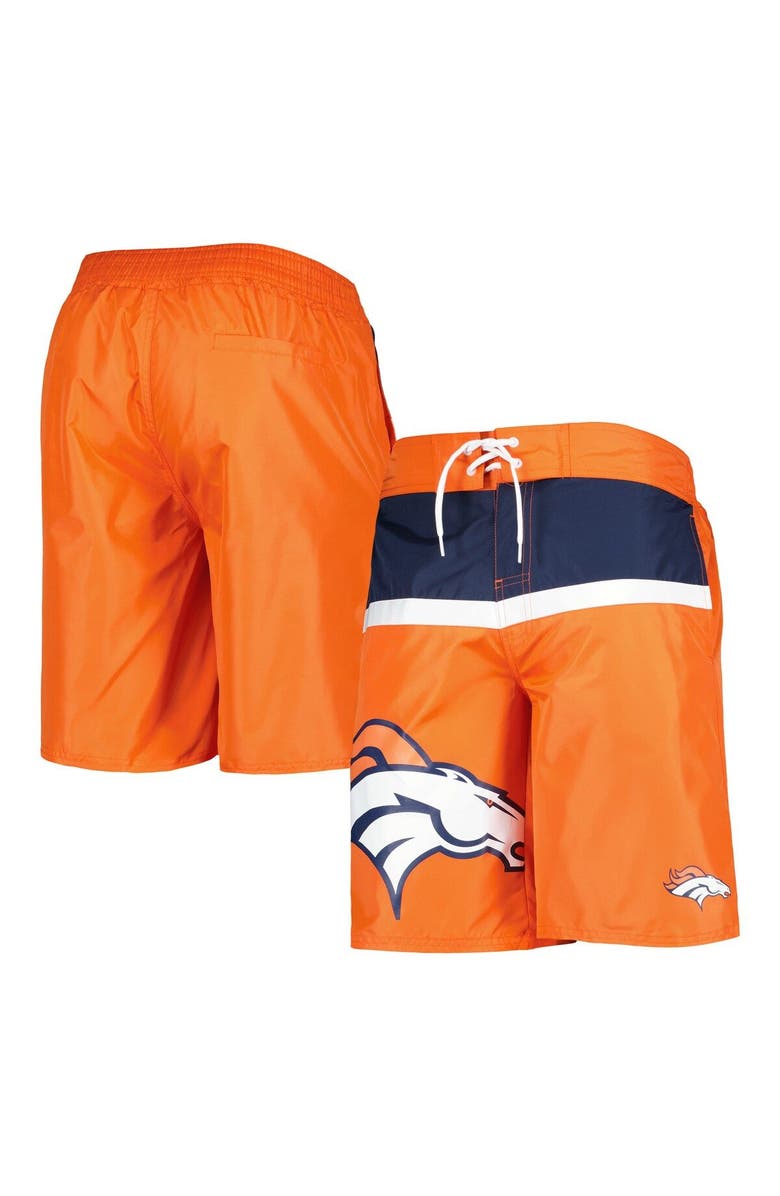 G-III SPORTS BY CARL BANKS Men's G-III Sports by Carl Banks Orange Denver Broncos Sea Wind Swim Trunks, Main, color, 