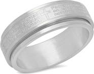 STEELTIME Men's Spanish Prayer Ring