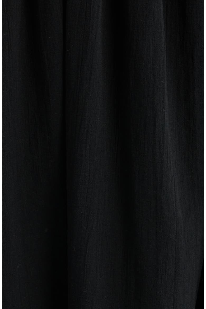 Lorelei Puff Sleeve Cotton Shift Dress, Alternate, color, NOIR