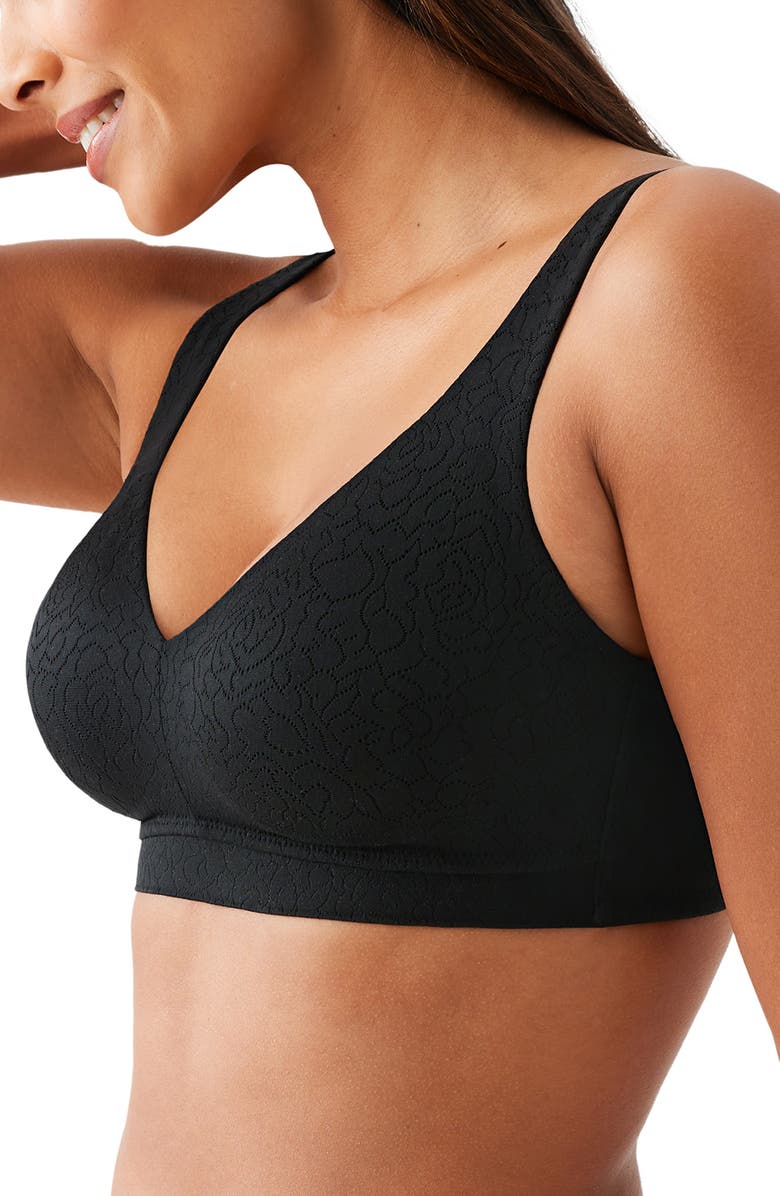 Wacoal Inside Job Wireless Bra, Alternate, color, Black
