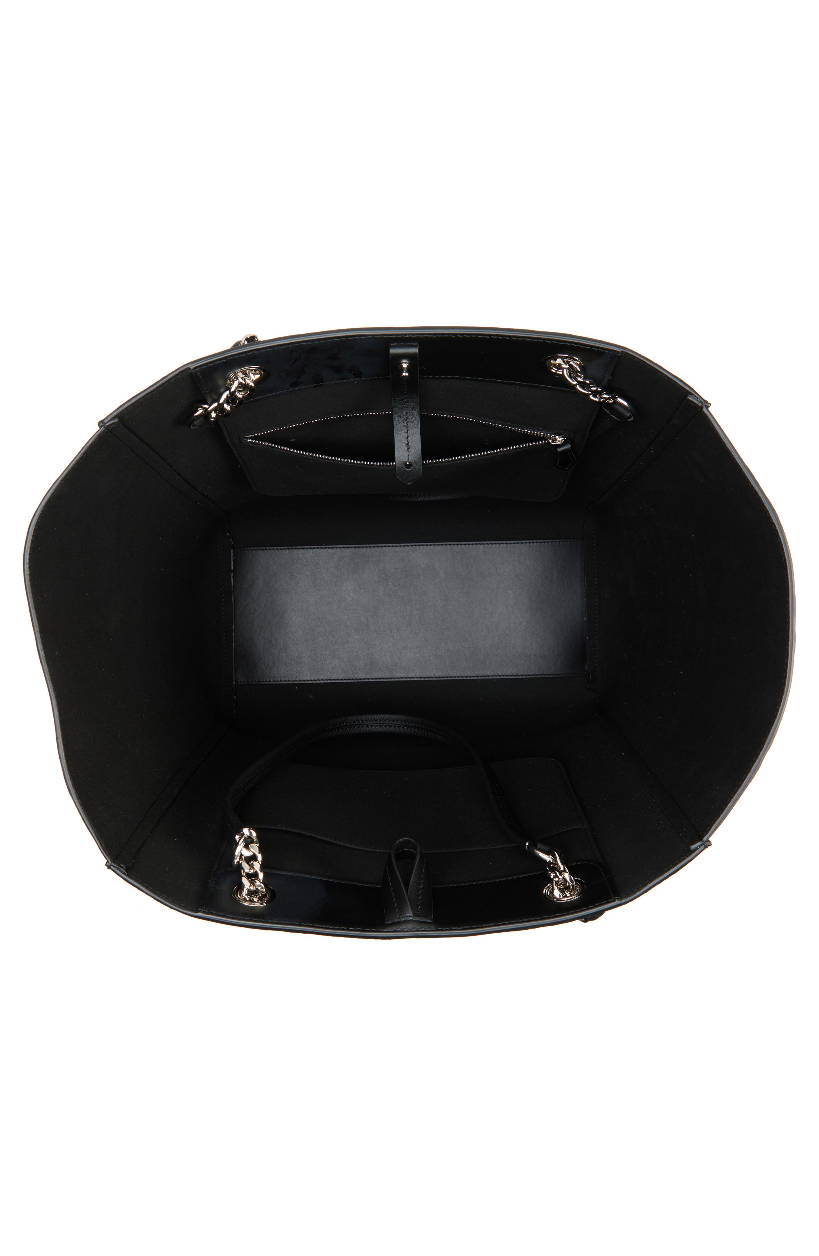 Balmain Cabas Monogram Grained Leather Tote, Alternate, color, 