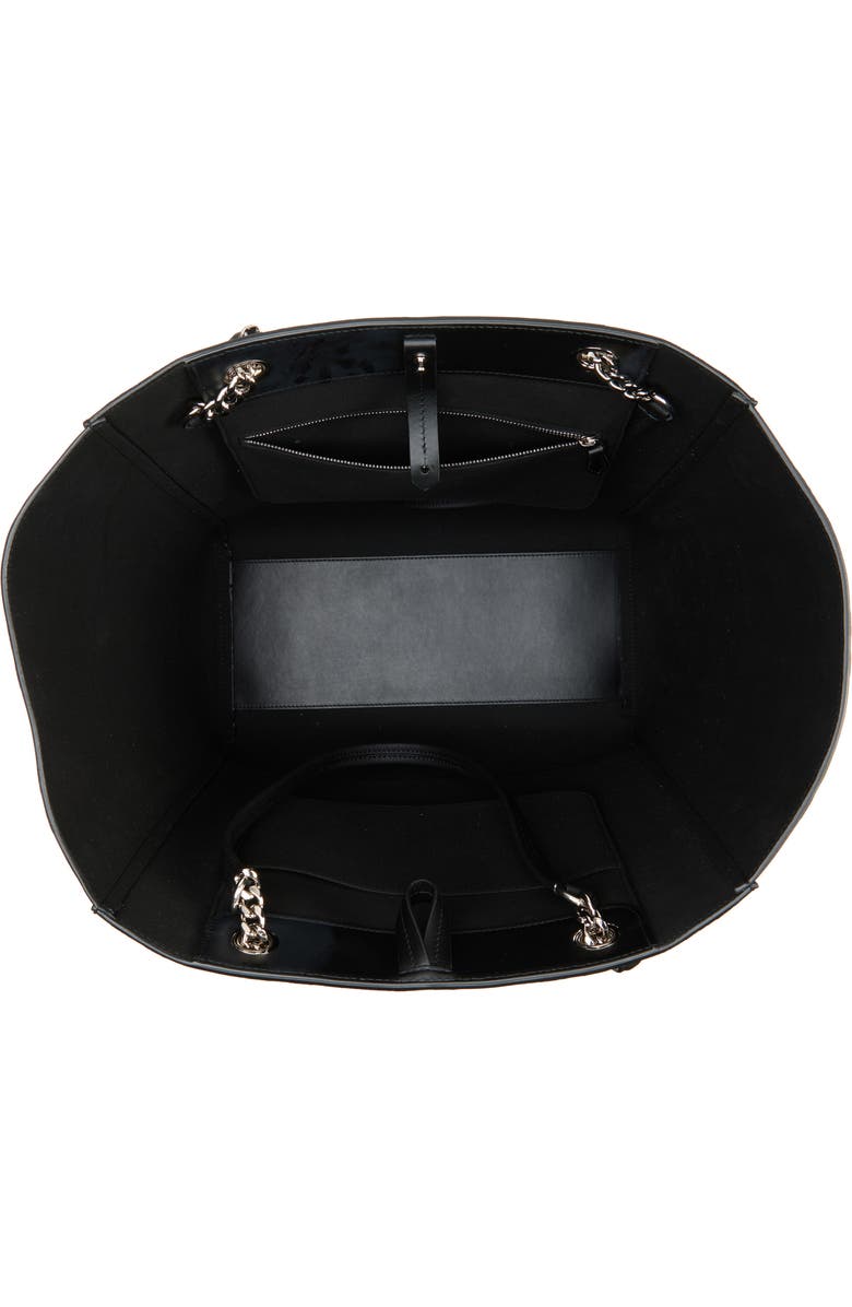 Balmain Cabas Monogram Grained Leather Tote, Alternate, color,