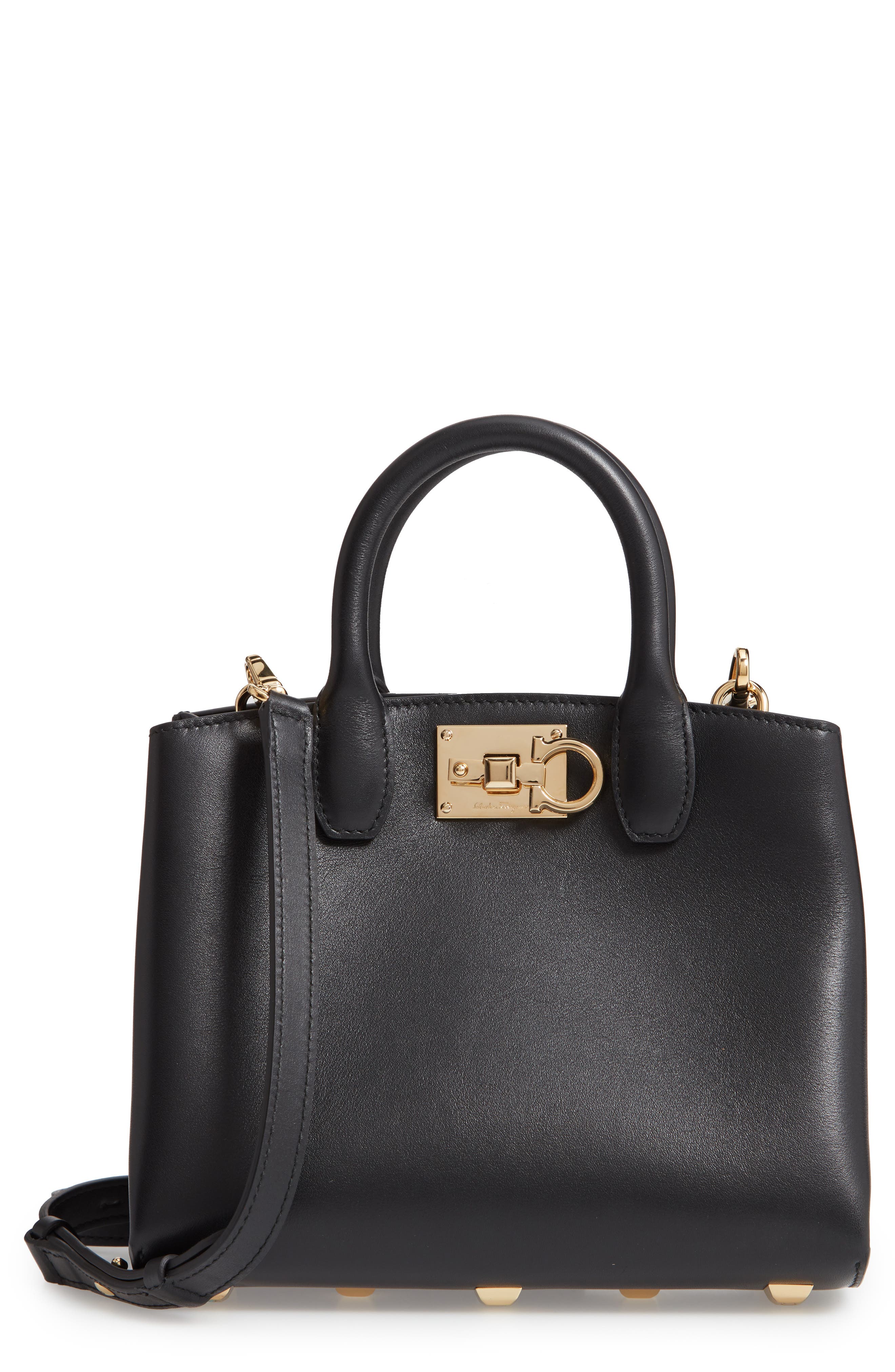 FERRAGAMO Salvatore Ferragamo The Mini Studio Leather Tote, Main, color, 