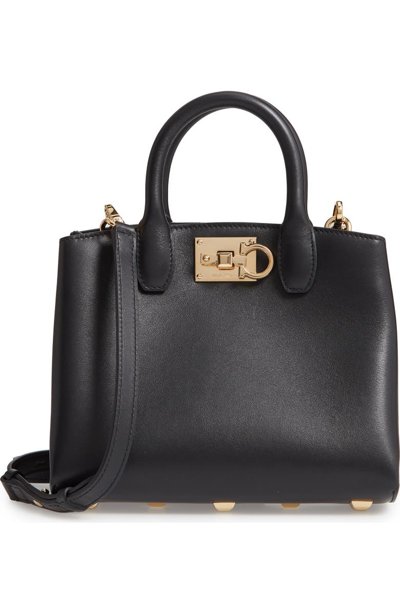 FERRAGAMO Salvatore Ferragamo The Mini Studio Leather Tote, Main, color,