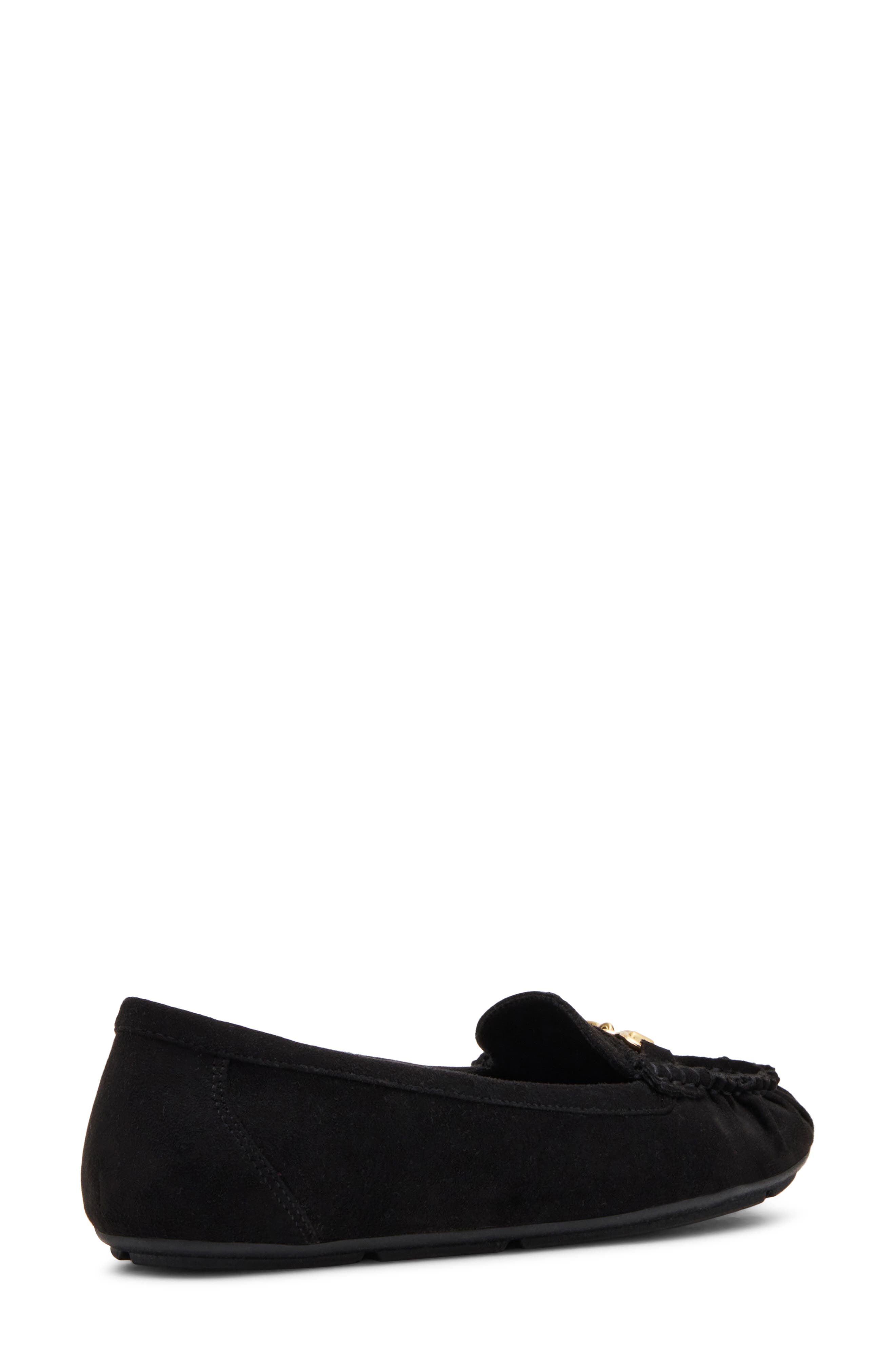 Anne Klein Hewlett Bit Loafer, Alternate, color, Black Suede