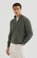 Brunello Cucinelli Cashmere sweater with half zip