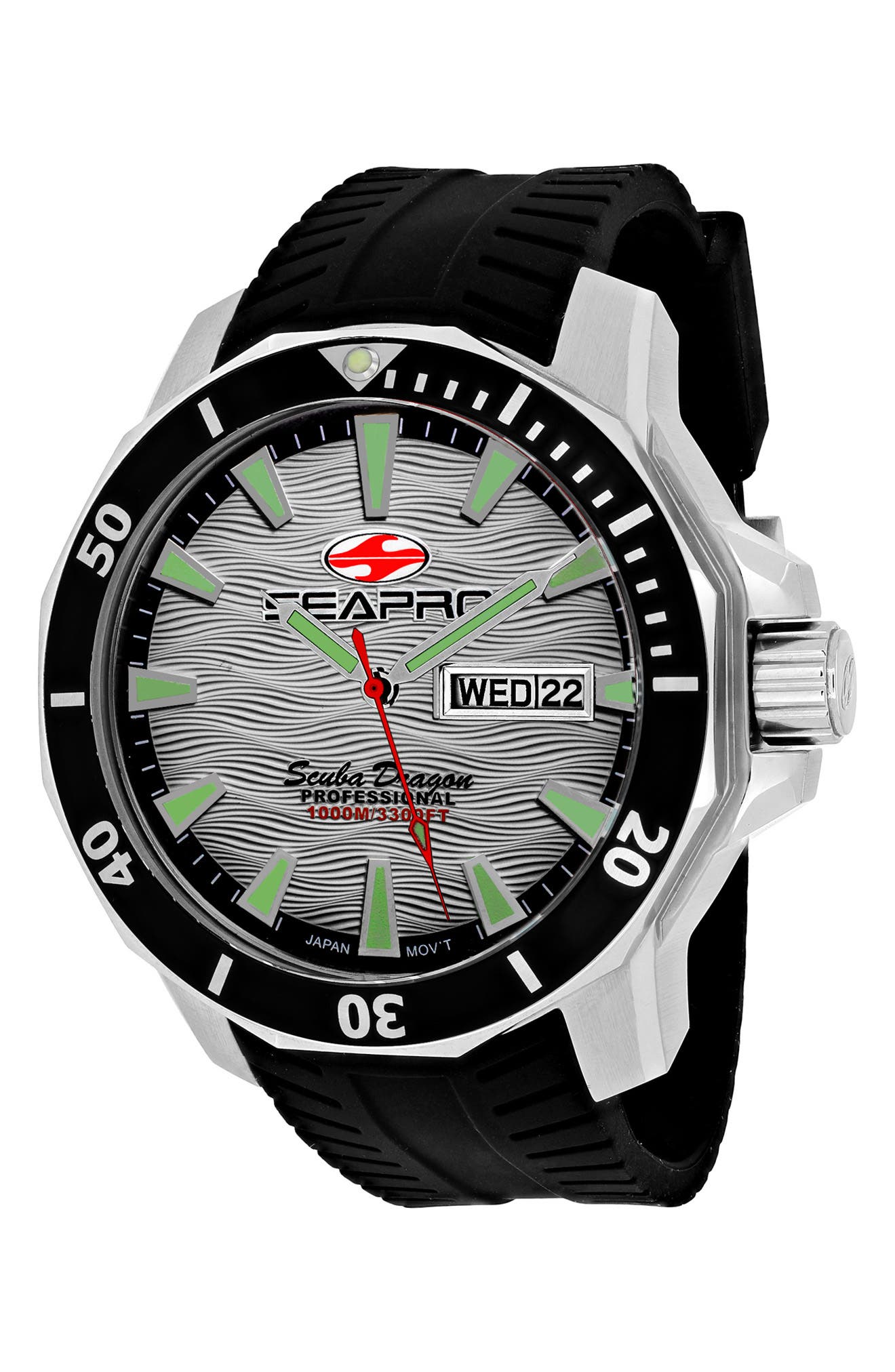 Scuba Dragon Professional Silicone Strap Watch