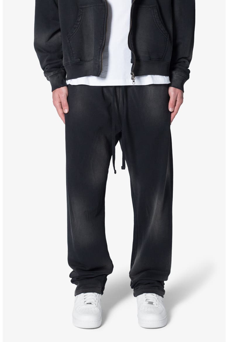 Faded Relaxed Fit Cotton Sweatpants, Main, color, WASHED BLACK