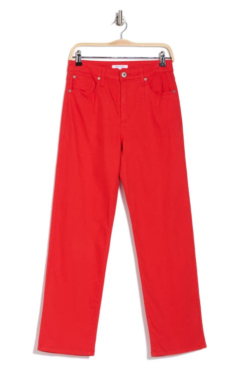 Cameron High Waist Straight Leg Jeans (Crimson)