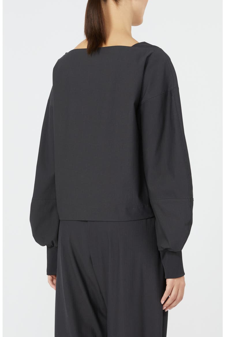 Sarnico Balloon Sleeve Knit Shirt, Alternate, color, DARK GREY