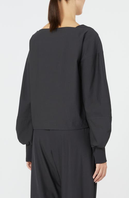 Mm By Max Mara Sarnico Balloon Sleeve Knit Shirt In Gray