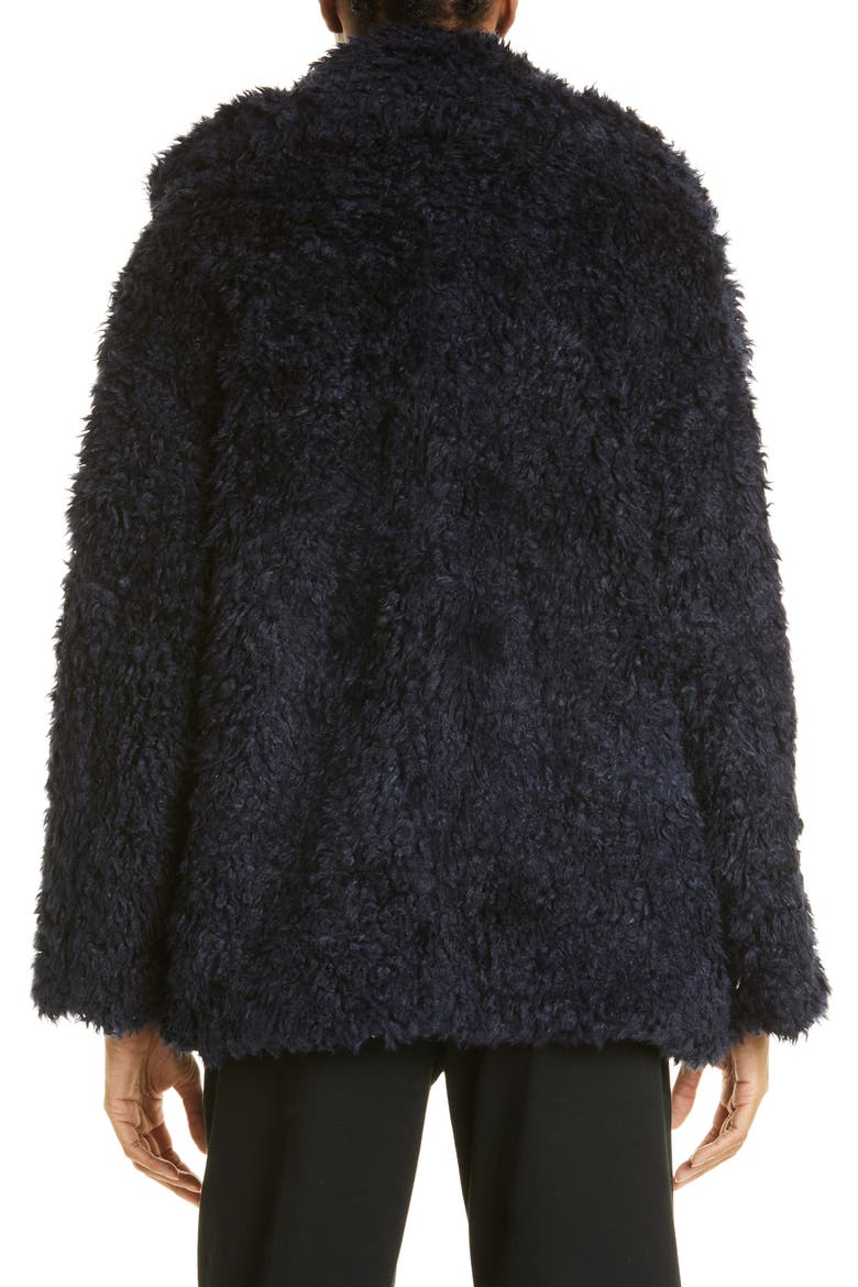 Faux Shearling Jacket, Alternate, color, NAVY