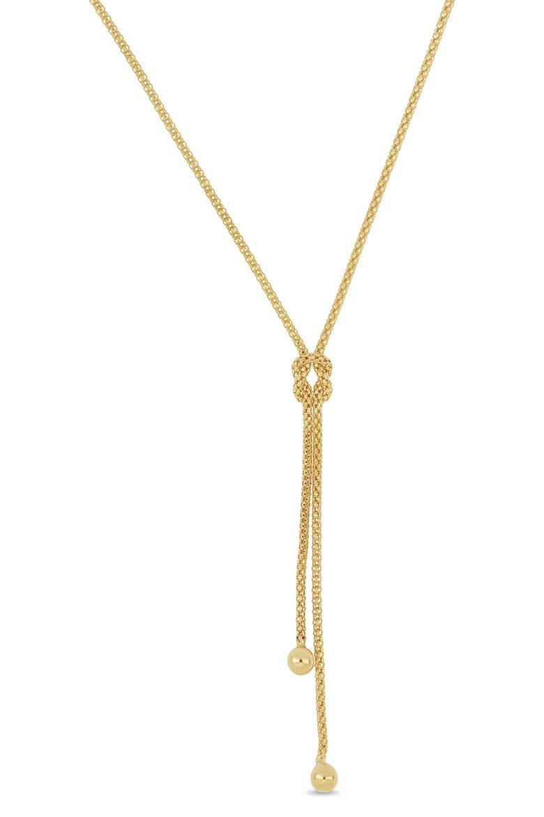 14k Gold Lariat Chain Necklace, Main, color, 14KY