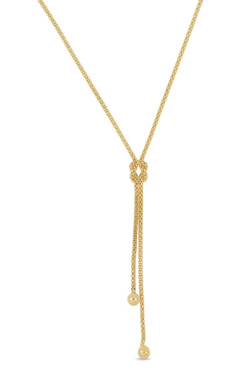 14k Gold Lariat Chain Necklace