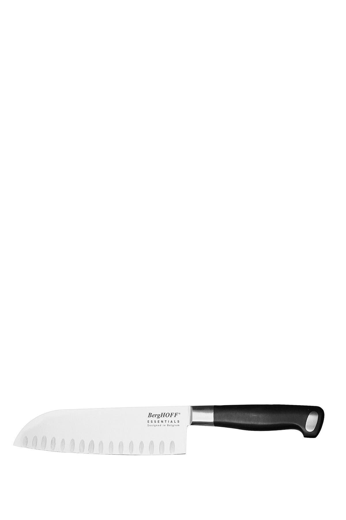 BergHOFF Black Gourmet Steel Scalloped Santoku Knife
